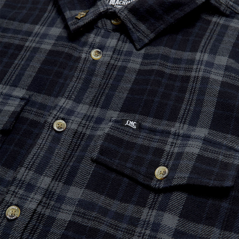Loser Machine Step Up Flannel Shirt - Black/Navy