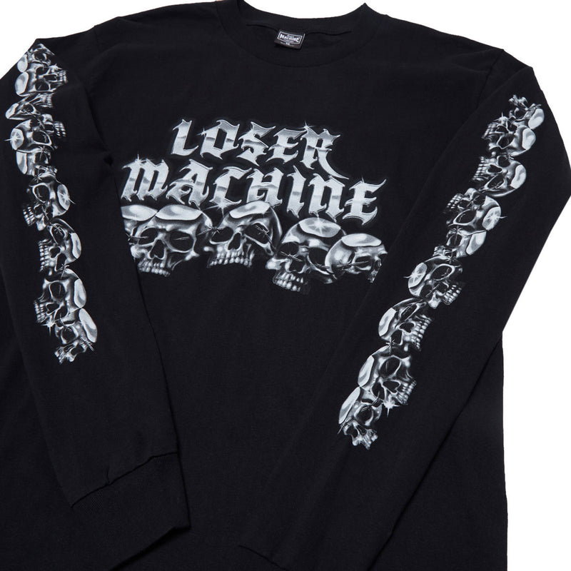 Loser Machine Crystal Skulls Long Sleeve T-Shirt - Black