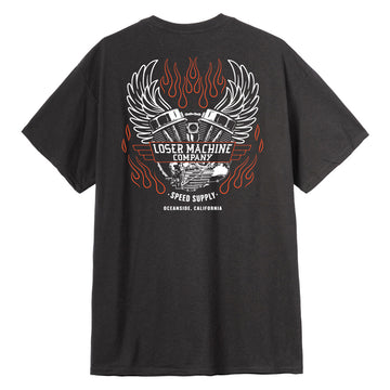 Loser Machine Fly Wheel Pocket T-Shirt - Black