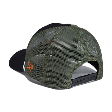 Dark Seas Bucked Hat - Black/Olive