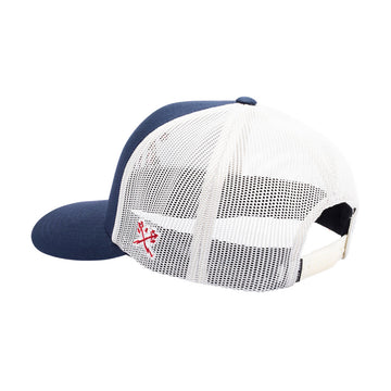 Dark Seas Patriot Trucker Hat - Navy/White