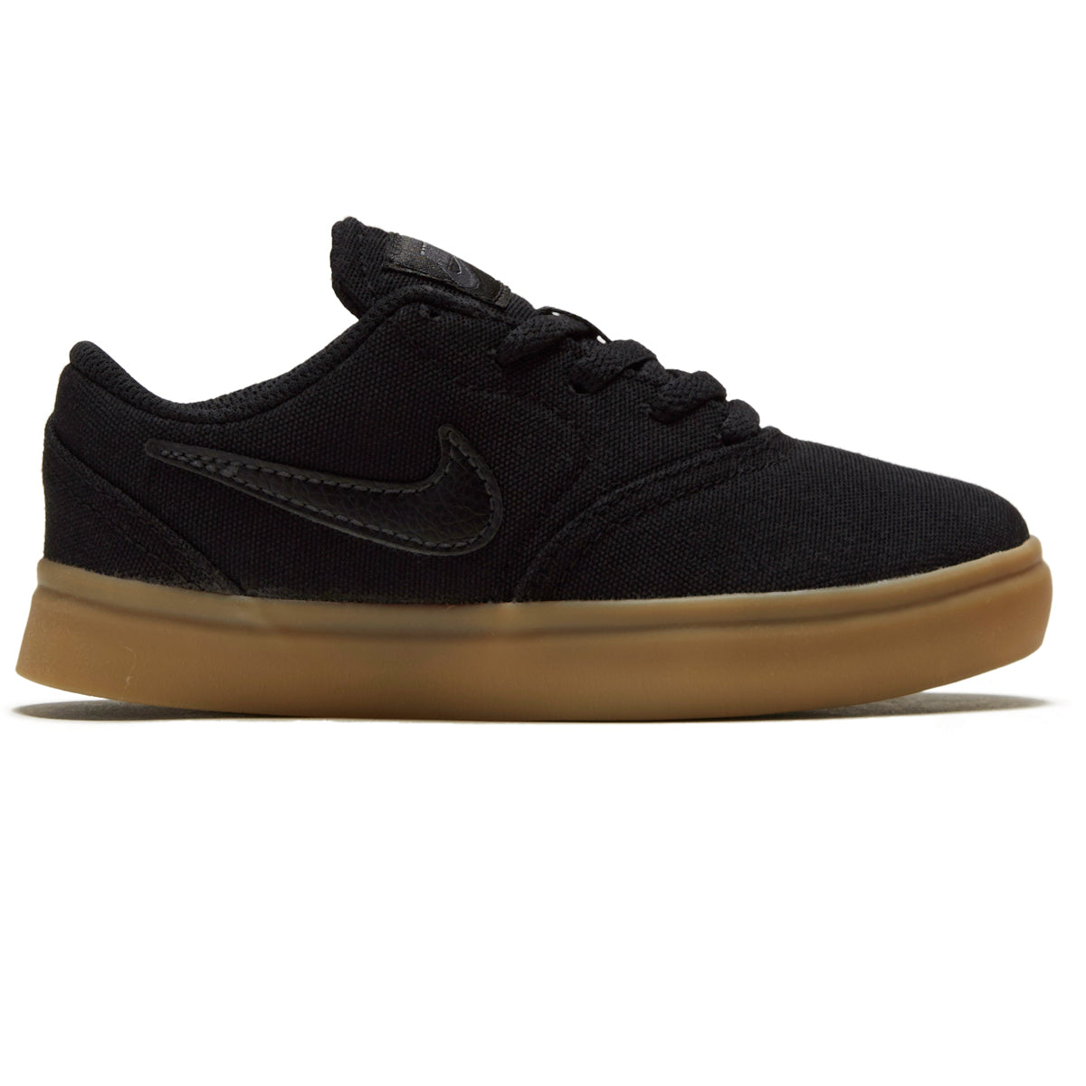 Nike SB Youth Check Canvas Shoes - Black/Black/Gum Light Brown image 1