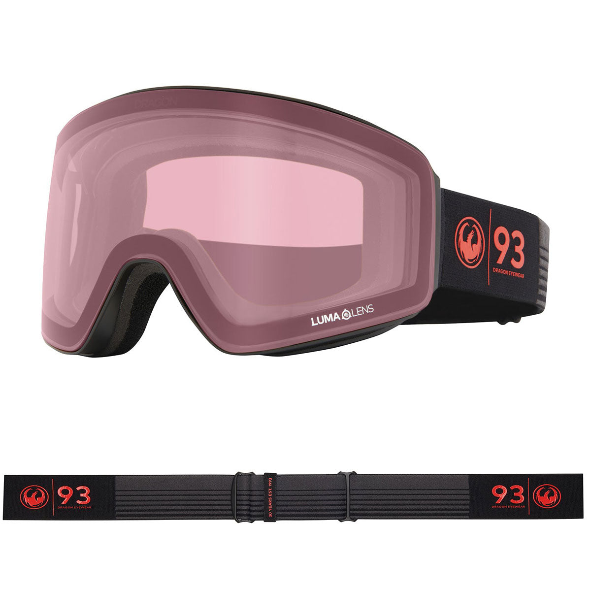 Dragon DR PXV Snowboard Goggles - 30yrs/Red Ion/Light Rose image 4