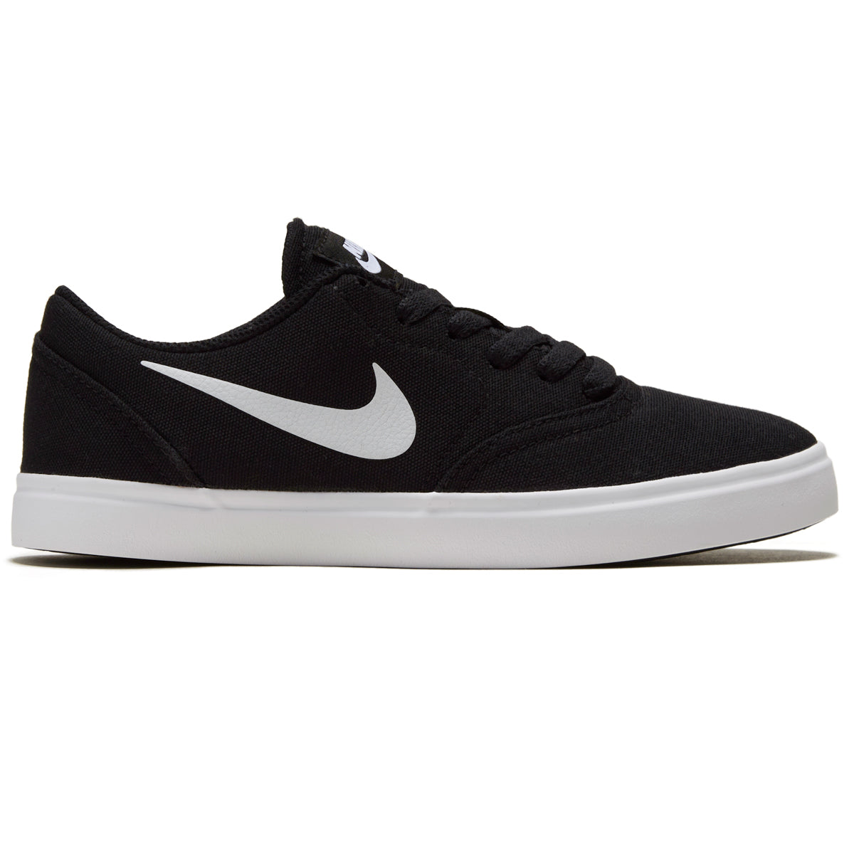 Nike SB Youth Check Canvas Shoes - Black/White image 1