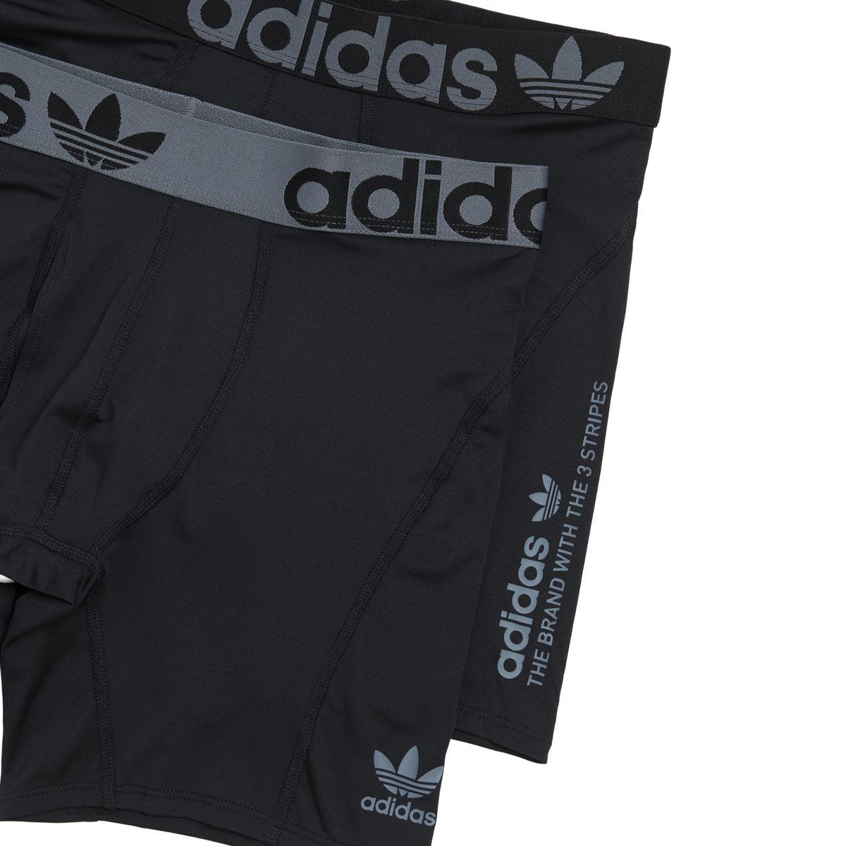 Adidas Originals Trefoil 2 Pack Of Boxer Brief - Black/Onyx Grey image 2