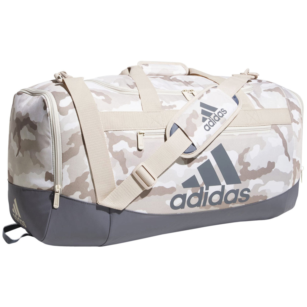 Adidas Defender IV Medium Duffle Bag - Camouflage Wonder Beige/Onyx Grey image 1