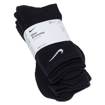 Nike Everyday Cushioned 3 Pack Of Socks - Black/White
