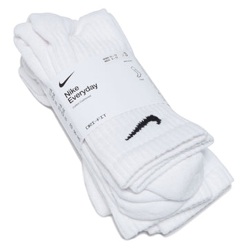 Nike Everyday Cushioned 3 Pack Of Socks - White/Black