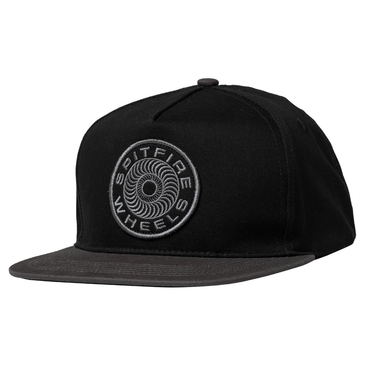 Spitfire Classic 87 Swirl Patch Snapback Hat - Black/Charcoal image 1