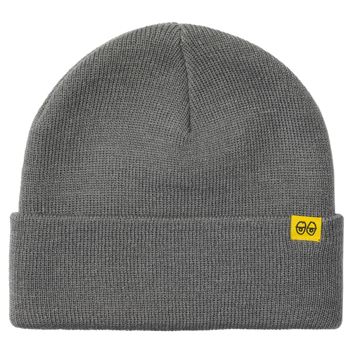 Krooked Eyes Clip Beanie - Grey/Yellow image 1