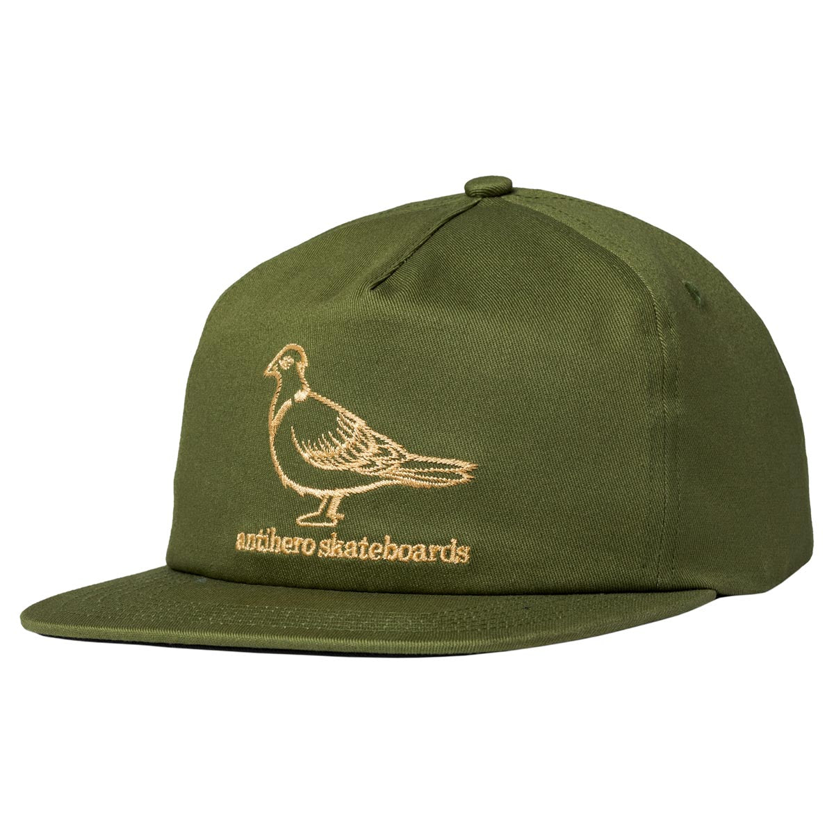 Anti-Hero Basic Pigeon Snapback Hat - Moss/Tan image 1