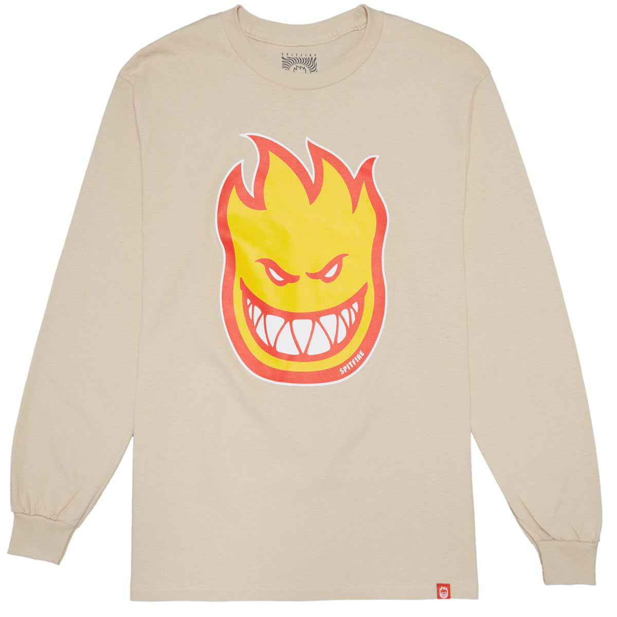 Spitfire Bighead Fill Long Sleeve T-Shirt - Sand/Gold/Red image 1