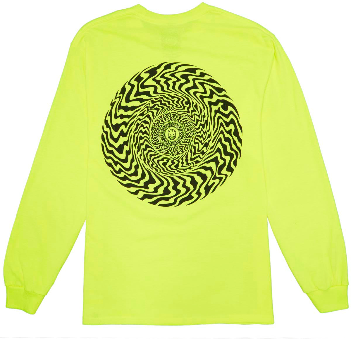 Spitfire Swirled Classic Long Sleeve T-Shirt - Safety Green/Black image 1