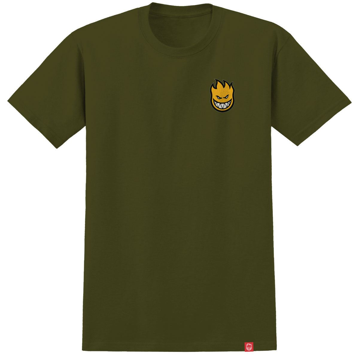 Spitfire Lil Bighead Fill T-Shirt - Military Green/Black/Gold image 1