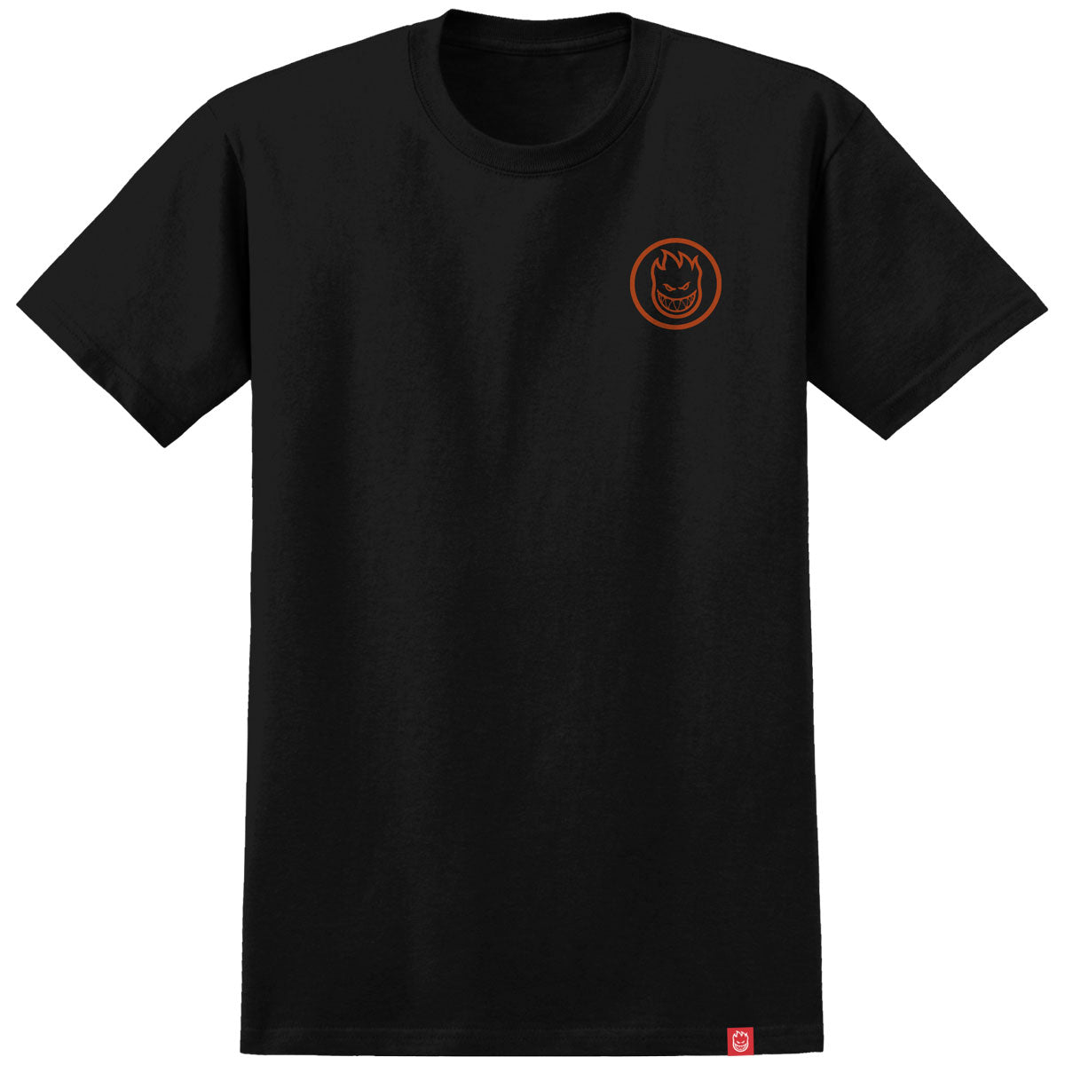 Spitfire Swirled Classic T-Shirt - Black/Burnt Orange image 2