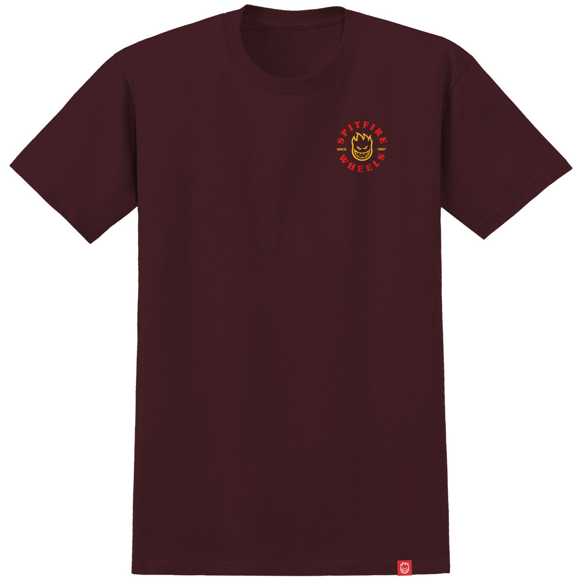 Spitfire Youth Bighead Classic T-Shirt - Maroon/Red/Yellow image 2