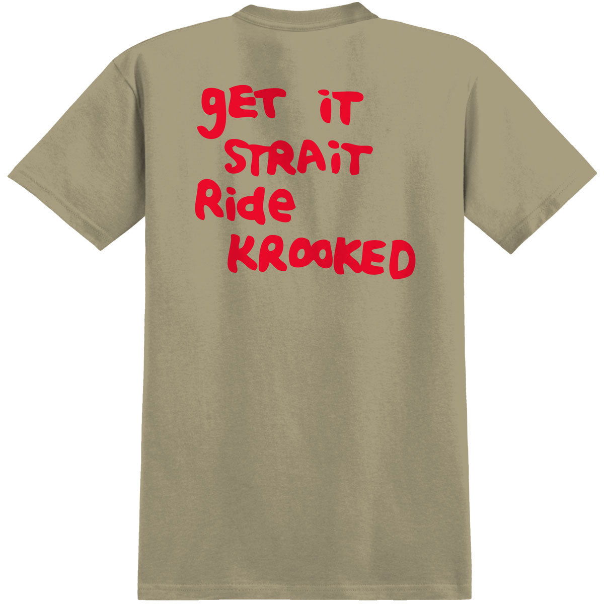 Krooked Strait Eyes T-Shirt - Sand/Red image 2