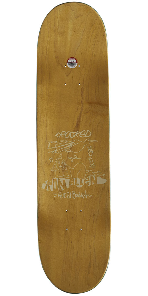 Krooked Ron Allen Guest Pro Skateboard Deck - Gold - 8.25