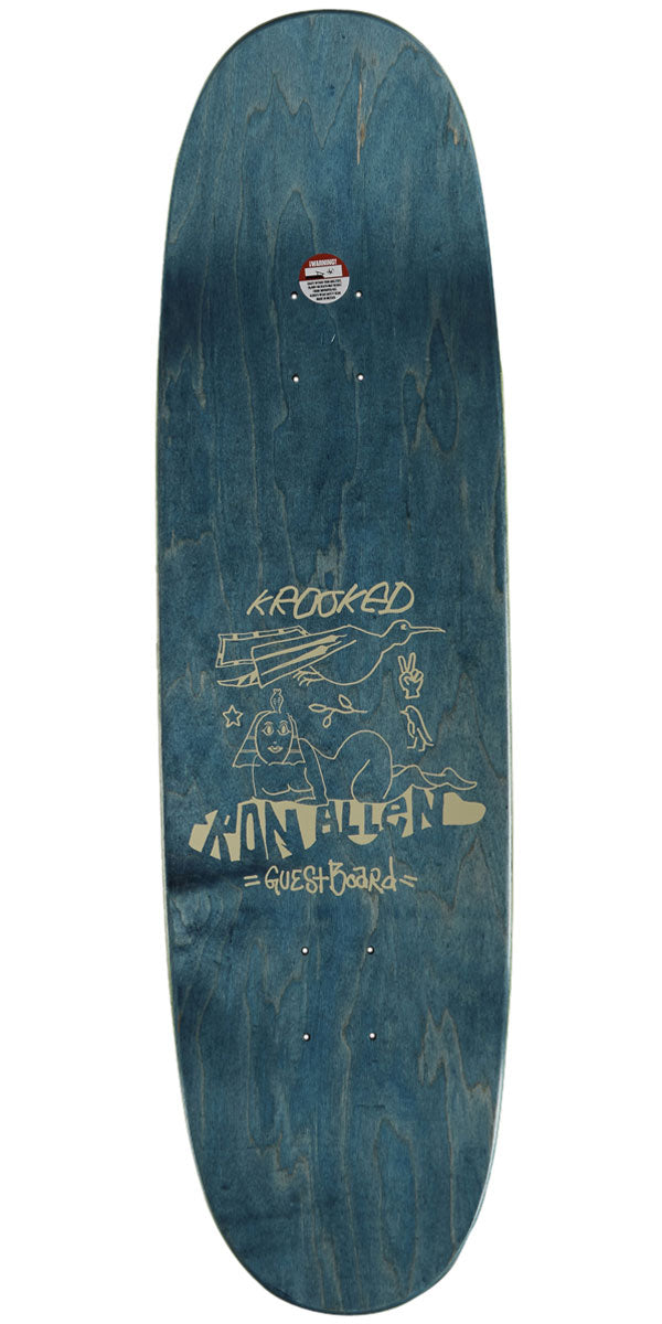 Krooked Ron Allen Guest Pro Skateboard Deck - Maroon - 8.75