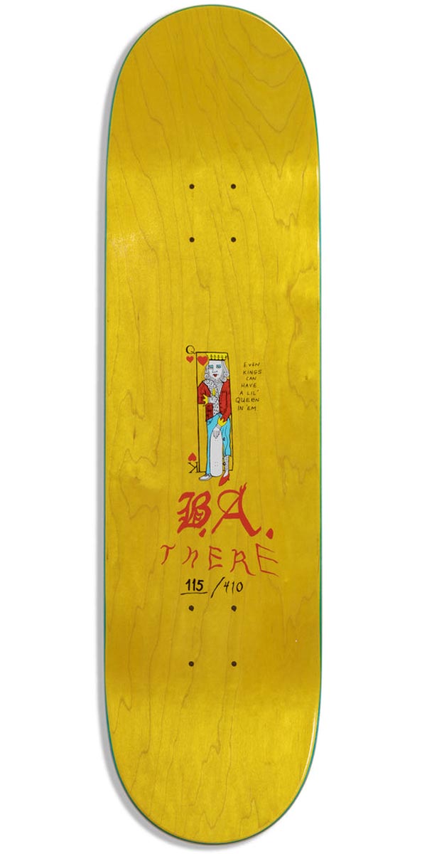 There B.A. Guest Queen of Kings Skateboard Deck - Yellow - 8.50