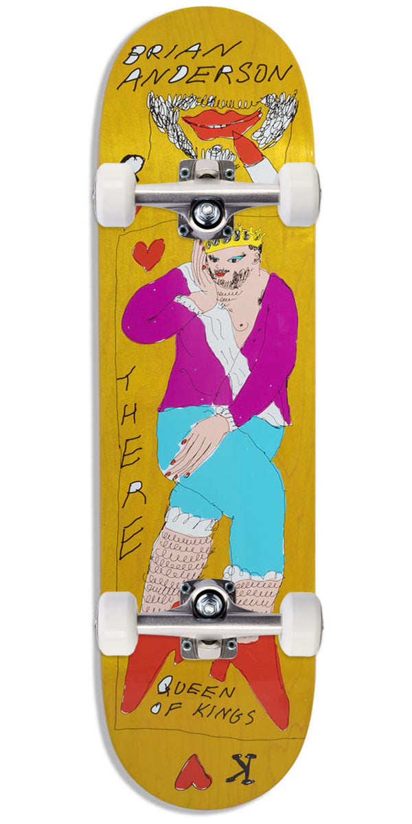 There B.A. Guest Queen of Kings Skateboard Complete - Yellow - 8.50