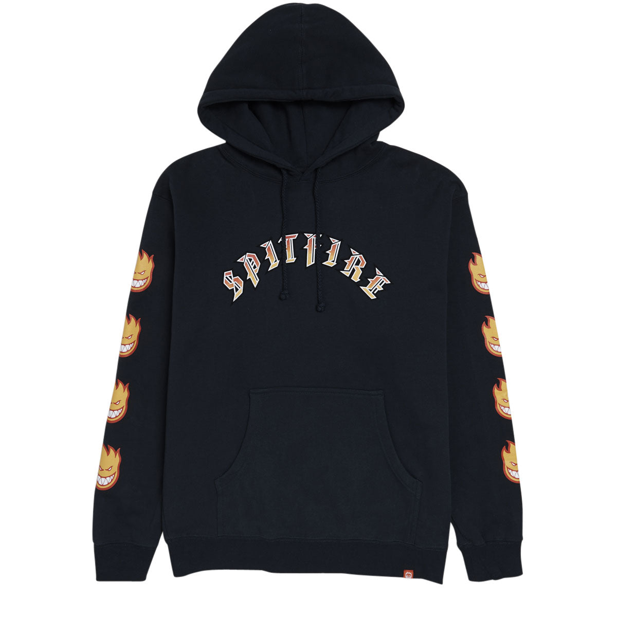 Spitfire Old E Bighead Fill Hoodie - Slate Blue/Gold/Red image 1