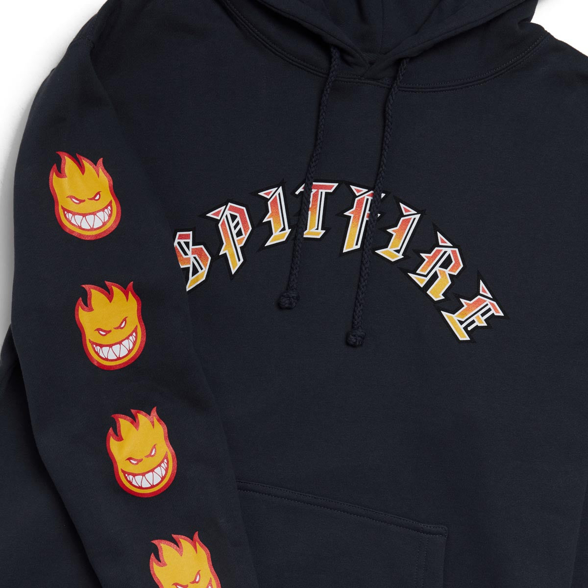 Spitfire Old E Bighead Fill Hoodie - Slate Blue/Gold/Red image 2