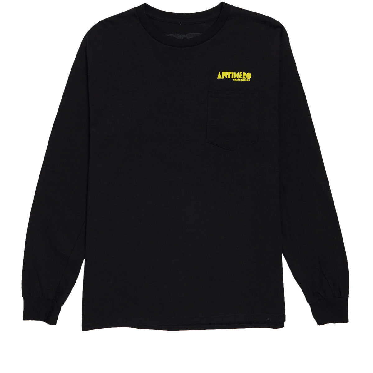 Anti-Hero Slingshot Pocket Long Sleeve T-Shirt - Black/Yellow image 1