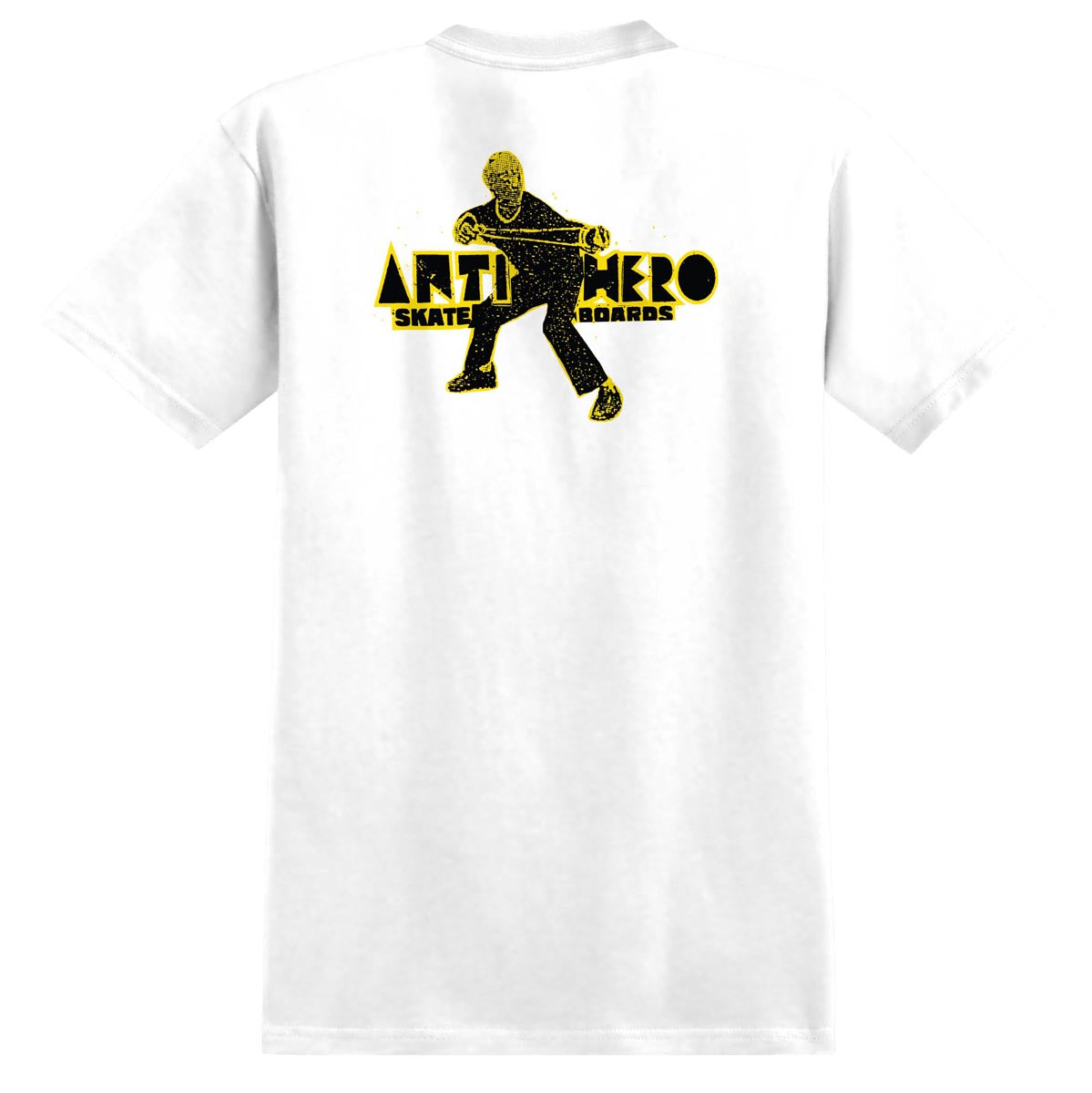 Anti-Hero Slingshot Pocket T-Shirt - White/Black/Yellow image 1
