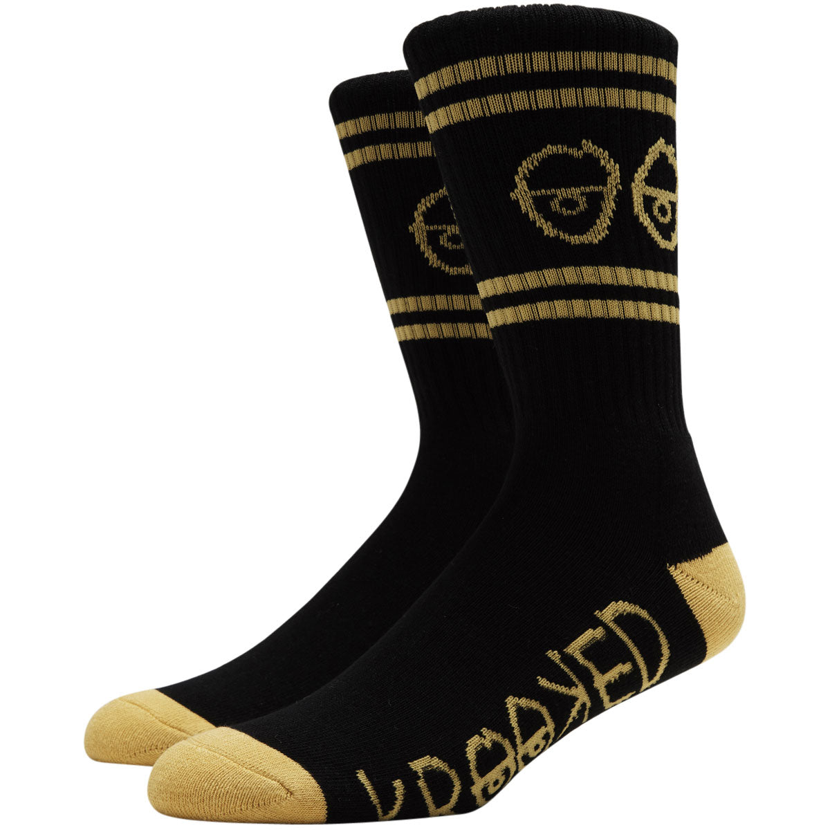 Krooked Eyes Socks - Black/Yellow image 1