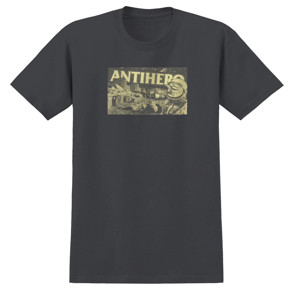 Anti-Hero Space Condo T-Shirt - Coal/Pale Yellow image 1