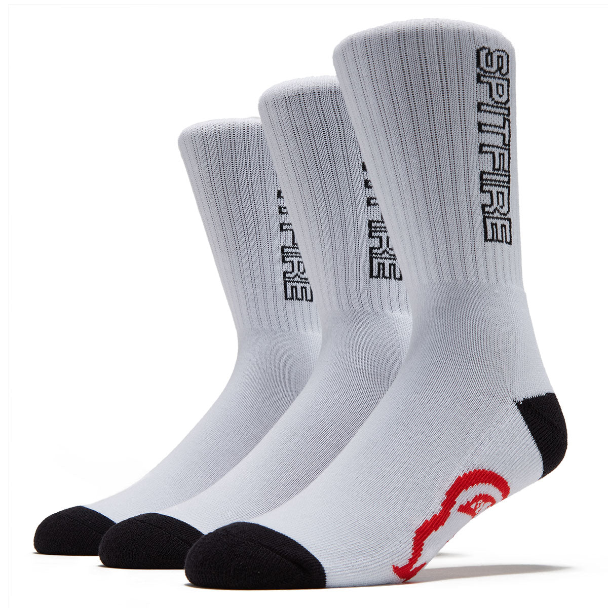 Spitfire Classic 87 3 Pack of Socks - White/Black/Red image 1