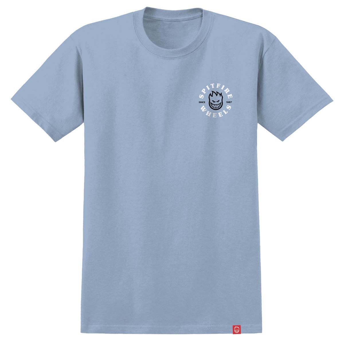 Spitfire Bighead Classic T-Shirt - Light Blue/Black/White image 1