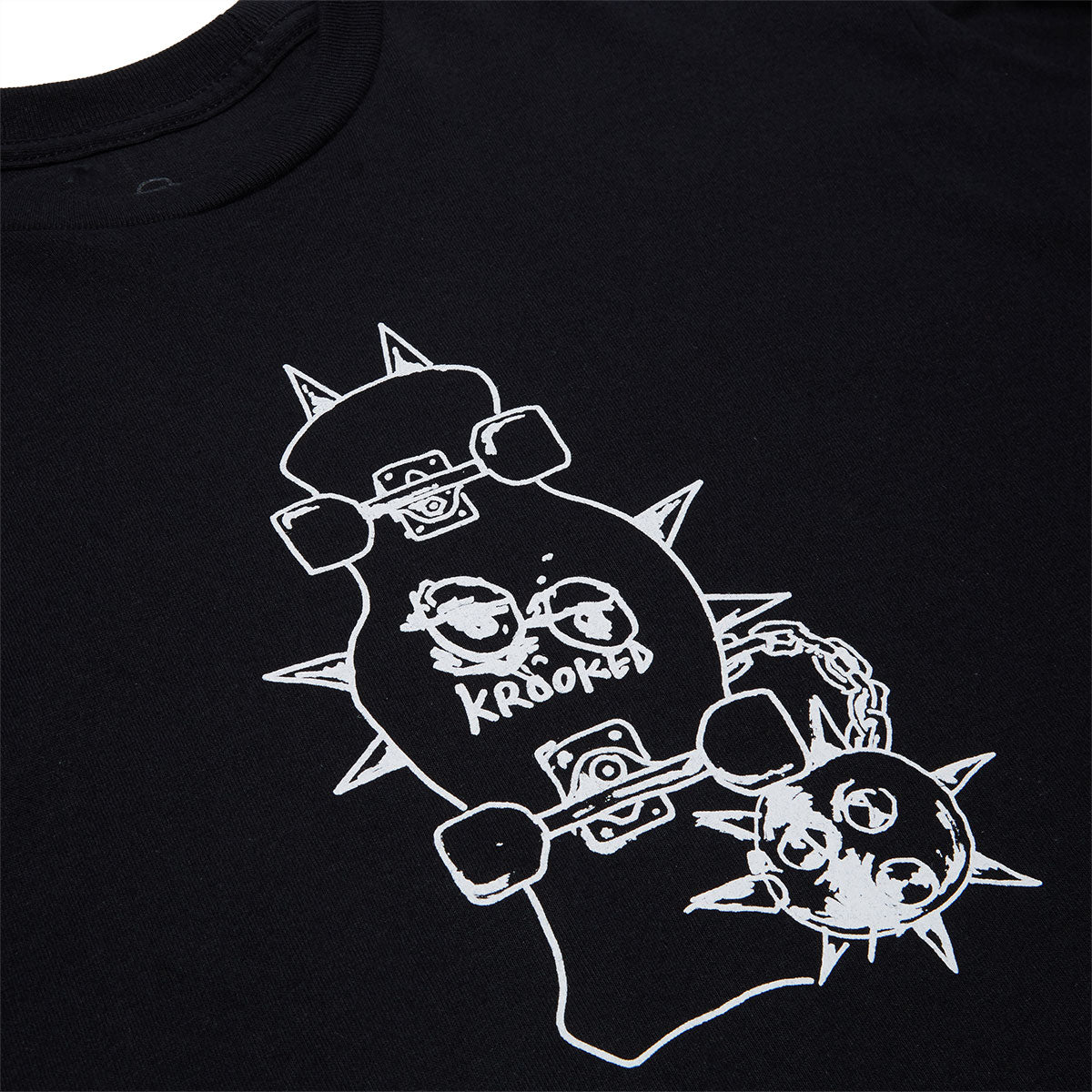 Krooked Mace Long Sleeve T-Shirt - Black/White image 2