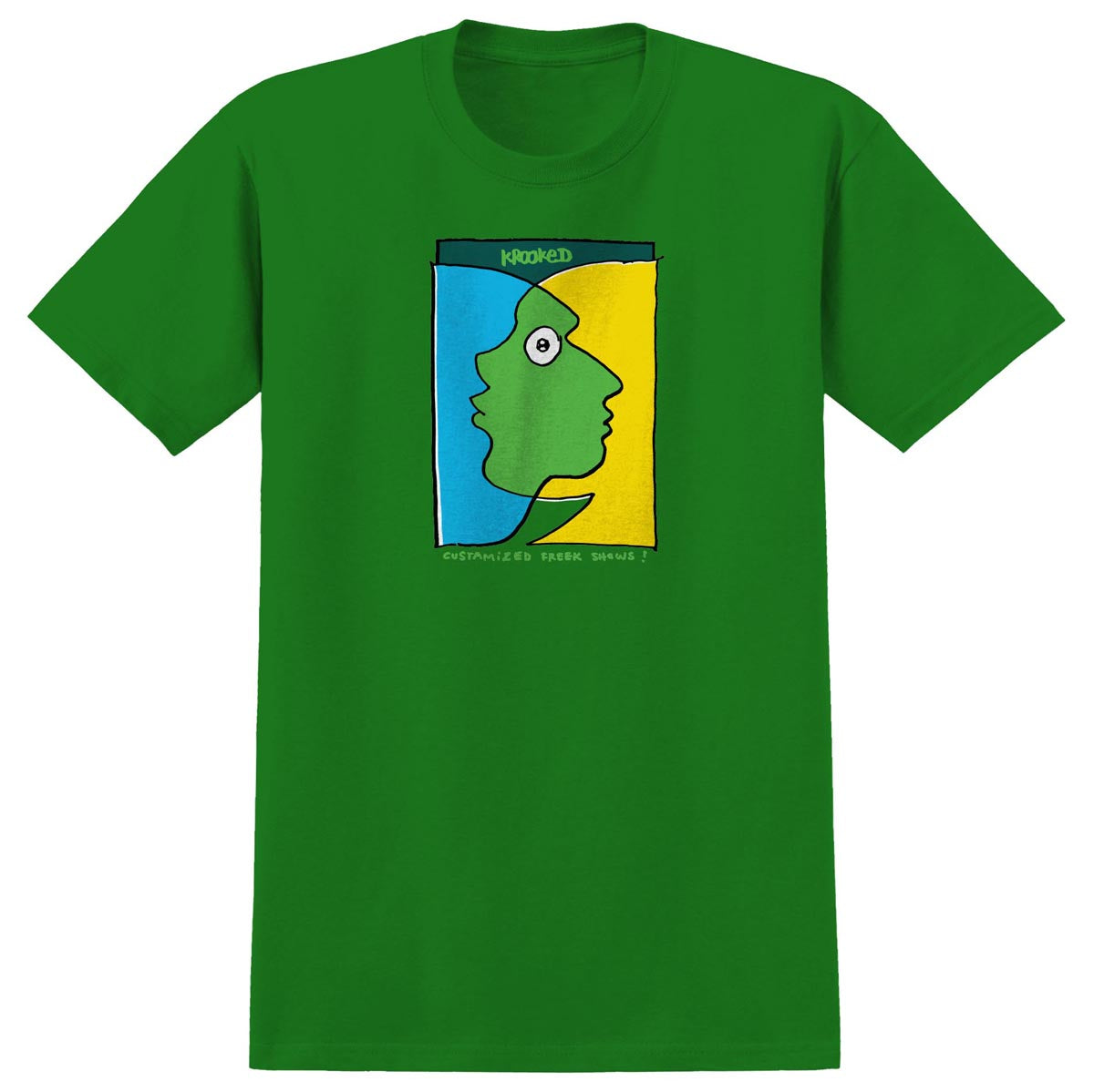 Krooked Freak Show T-Shirt - Irish Green/Multi Color image 1
