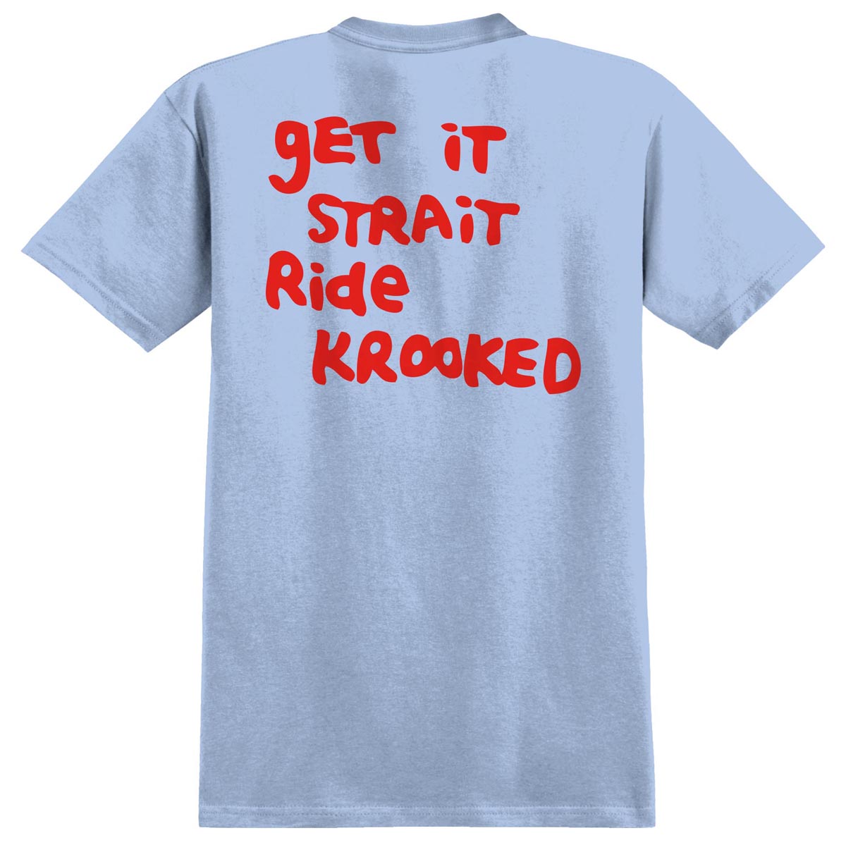 Krooked Strait Eyes T-Shirt - Light Blue/Red image 1