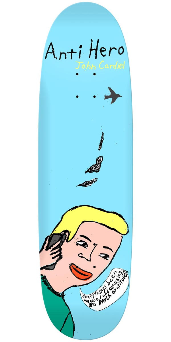 Anti-Hero Cardiel Pigeon Vision Skateboard Deck - Blue - 9.18