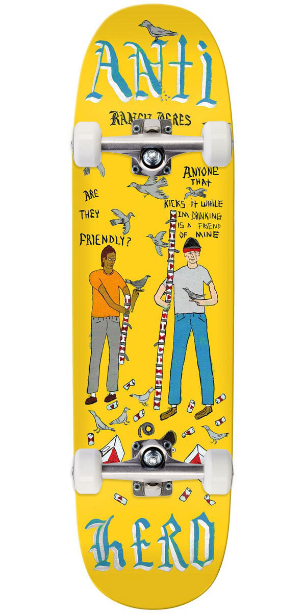 Anti-Hero Beres Pigeon Vision Skateboard Complete - Yellow - 8.63