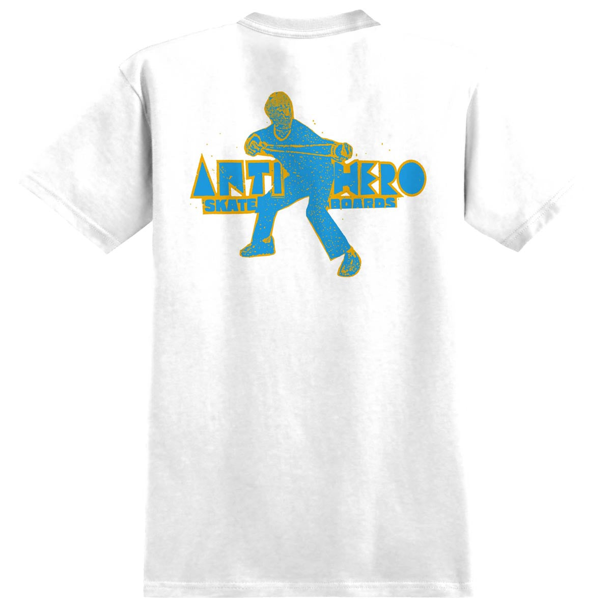 Anti-Hero Slingshot T-Shirt - White/Light. Blue/Gold image 1
