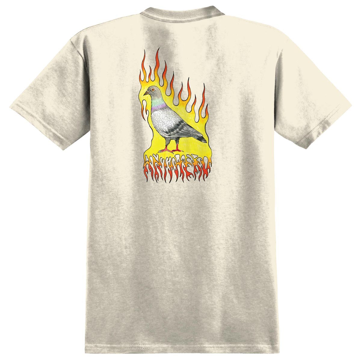 Anti-Hero Flame Pigeon T-Shirt - Natural/Multi Color image 1