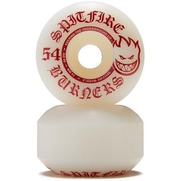Spitfire 99du Burner Skateboard Wheels - White/Red - 54mm
