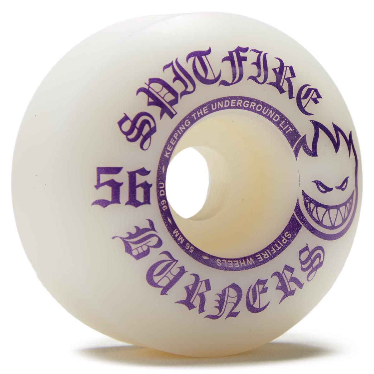 Spitfire 99du Burner Skateboard Wheels - White/Purple - 56mm – CCS