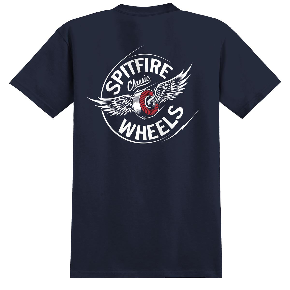 Spitfire Flying Classic T-Shirt - Navy/White/Red image 1