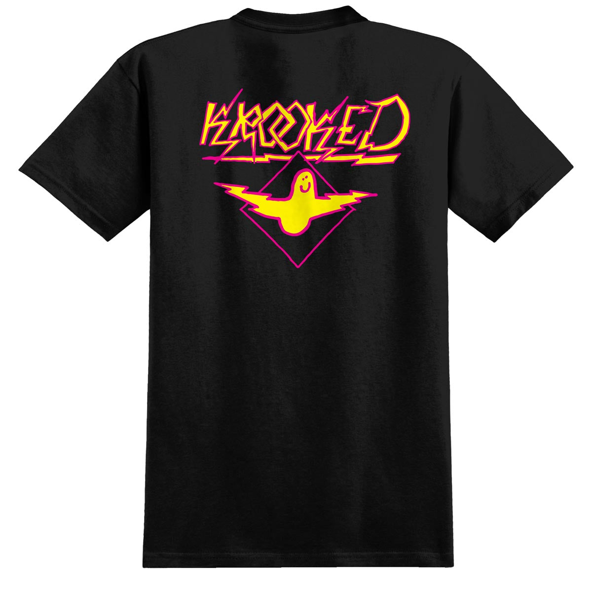 Krooked Bird Lightening T-Shirt - Black/Magenta/Yellow image 1