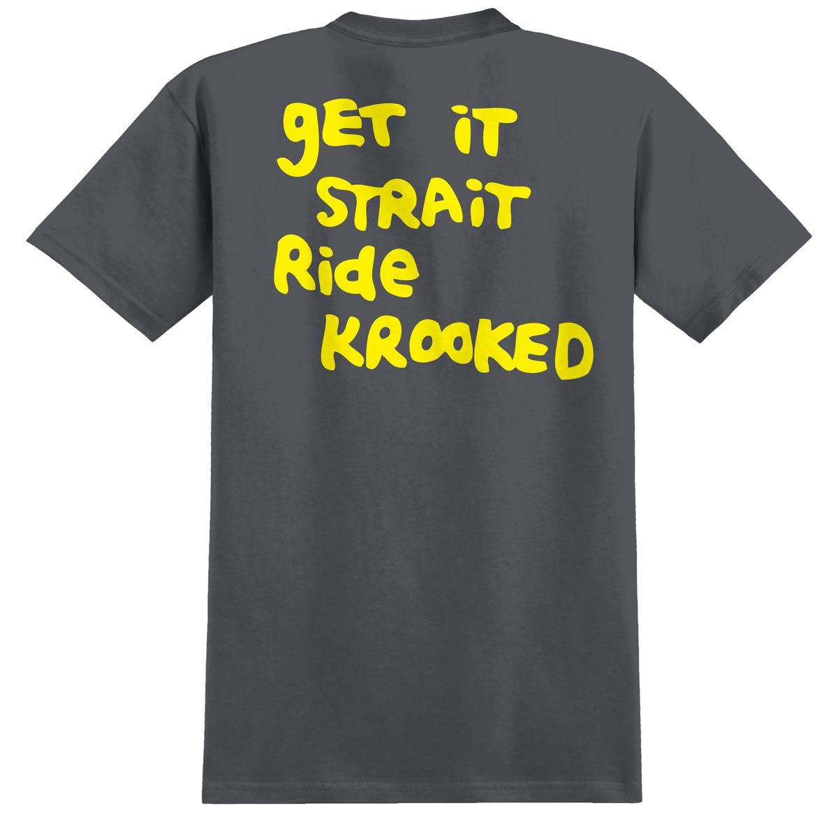 Krooked Strait Eyes T-Shirt - Charcoal/Yellow/White/Black image 1