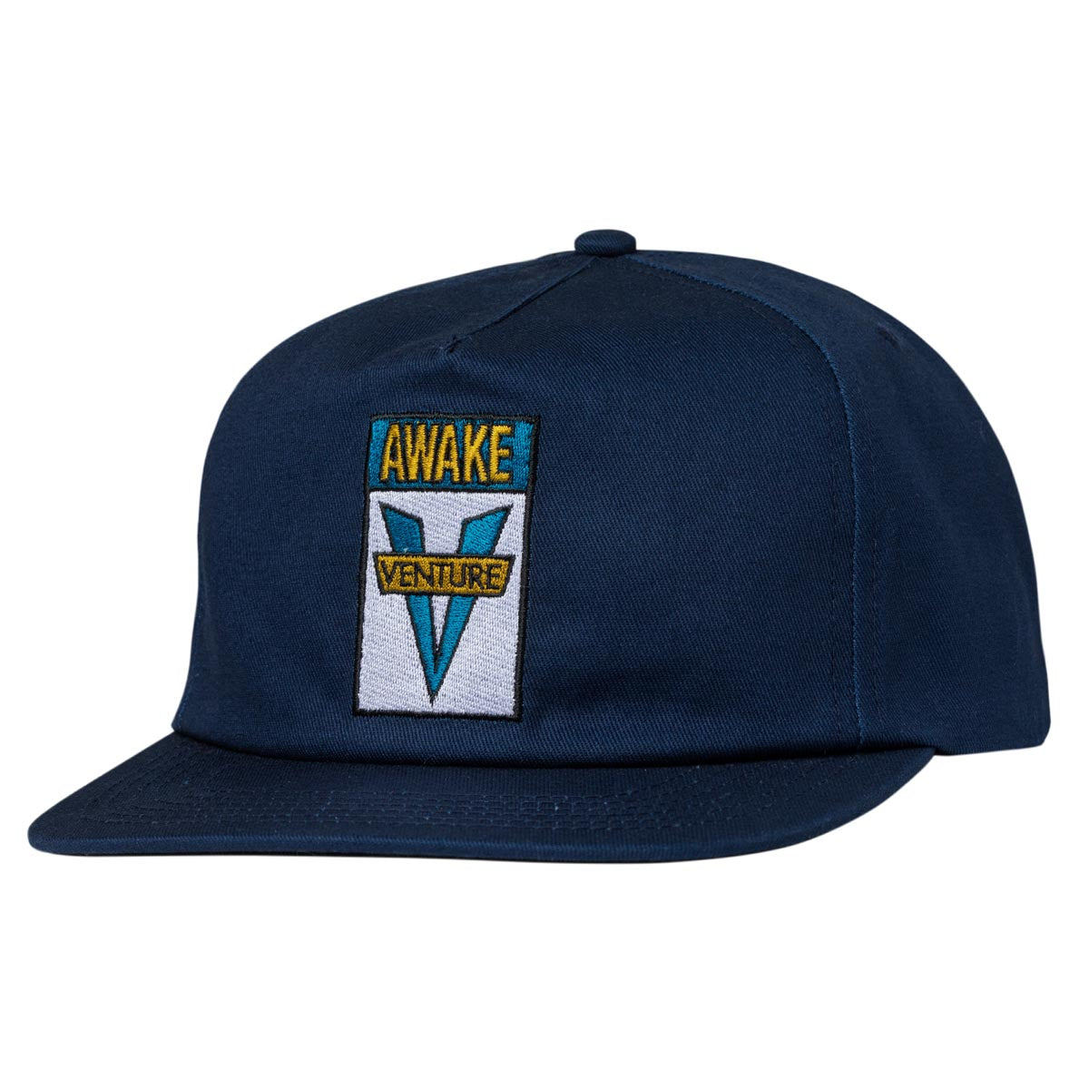 Venture Awake Snapback Hat - Navy/Teal/Gold image 1
