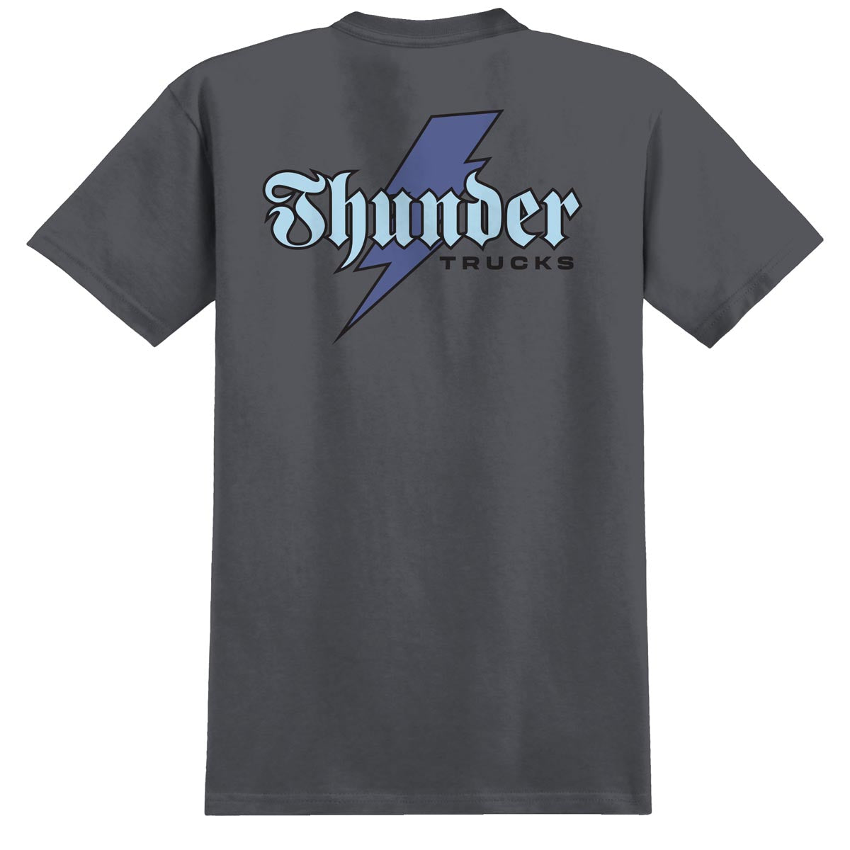 Thunder Bolt Script T-Shirt - Charcoal/Blue/Black image 1