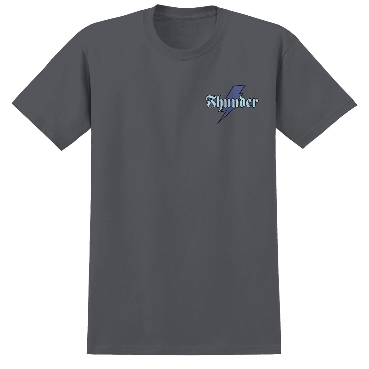 Thunder Bolt Script T-Shirt - Charcoal/Blue/Black image 2