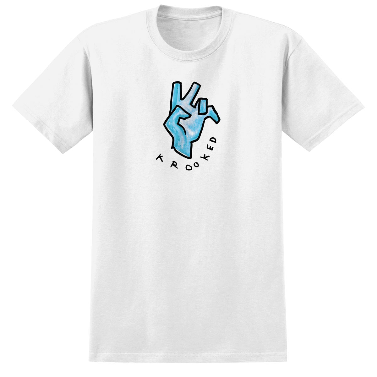 Krooked Handy T-Shirt - White/Blue/Black image 1