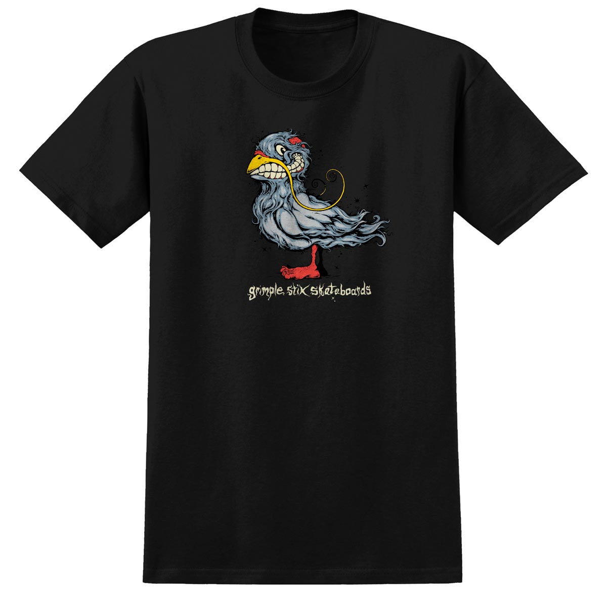 Anti-Hero Grimple Pigeon T-Shirt - Black/Multi Color image 1
